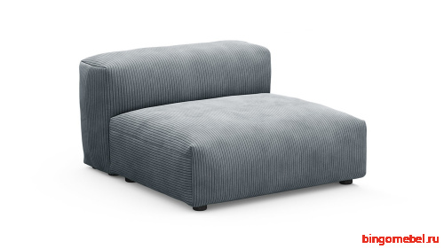 Пуф со спинкой Фиджи 105х116 графитового цвета фото 3